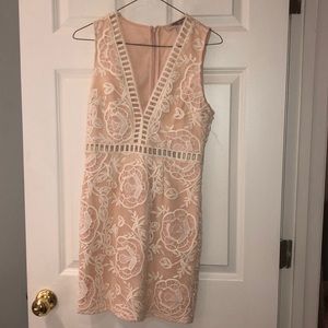 White lace cocktail dress